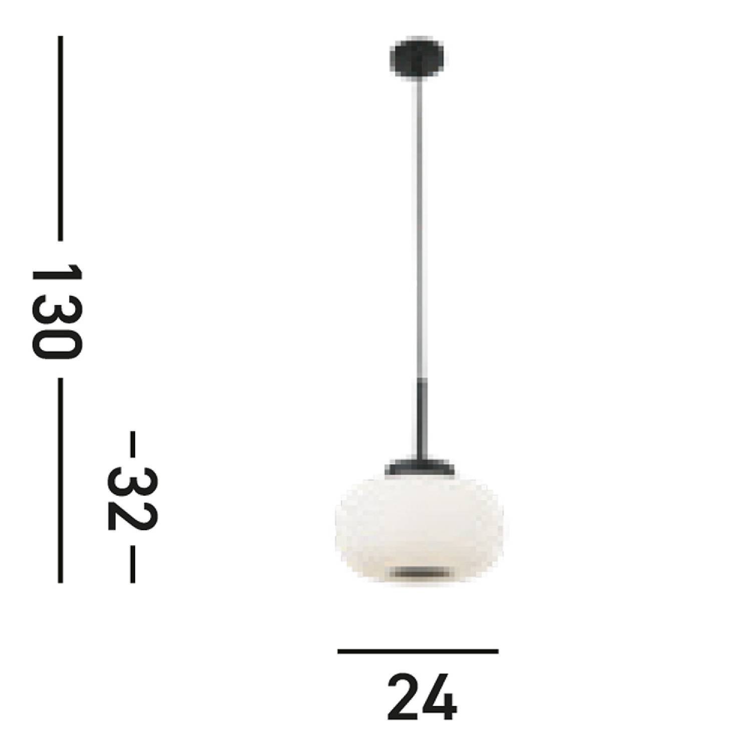 Sospensione Contemporanea Lumina Acciaio Bianco Vetro Nero 1 Luce E27 10272-1BK