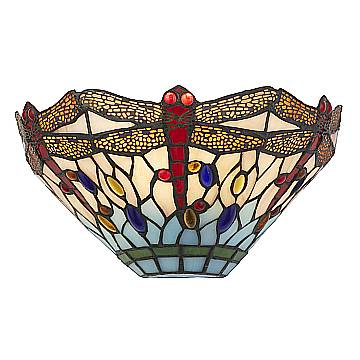 Applique Tiffany Libellula Acciaio Multicolor Vetro 1 Luce E14 Applique Tiffany Libellula Acciaio Multicolor Vetro 1 Luce E14