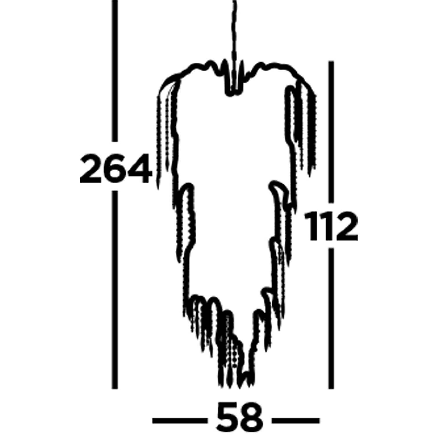 Lampadario Classico Cascata Acciaio Cromo Cristallo 13 Luci E14 1313-13CC