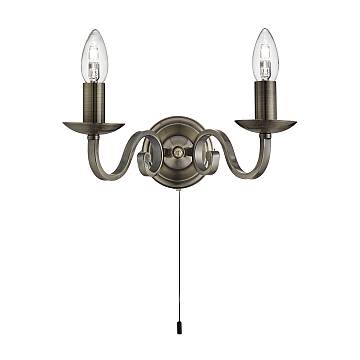 Applique Contemporanea Richmond Acciaio Ottone 2 Luci E14 Applique Contemporanea Richmond Acciaio Ottone 2 Luci E14