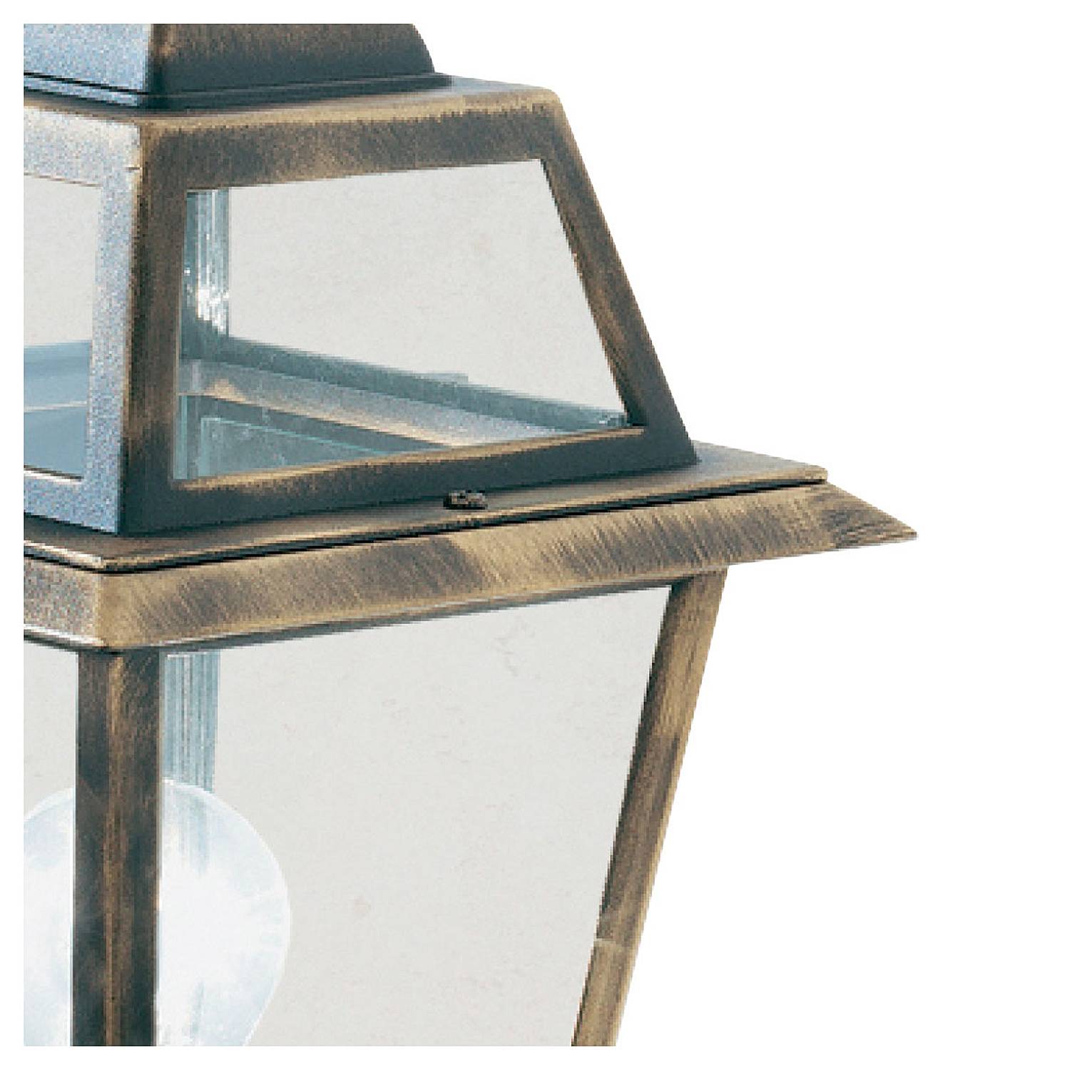 Applique Da Esterno Vintage Nuova Orleans Alluminio Ruggine Vetro 1 Luce E27 1521