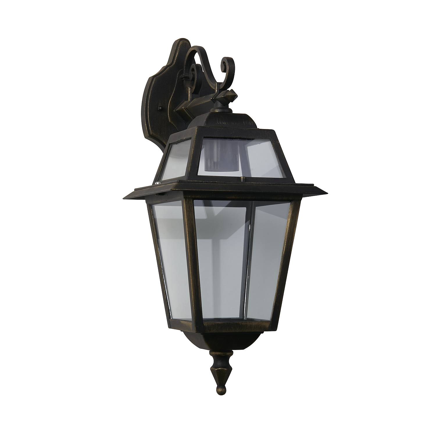Applique Da Esterno Vintage Nuova Orleans Alluminio Nero Antico Vetro 1 Luce E27 1522