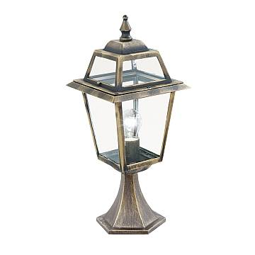 Paletto Da Esterno Vintage-Decò Nuova Orleans Alluminio Nero E Oro 1 Luce E27 Paletto Da Esterno Vintage-Decò Nuova Orleans Alluminio Nero E Oro 1 Luce E27