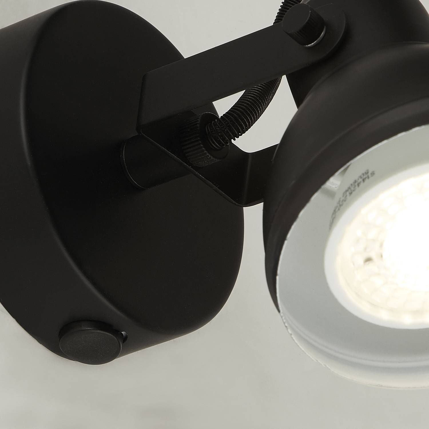 Applique Contemporanea Focus Spotlight Acciaio Bianco Nero 1 Luce Gu10 1541BK
