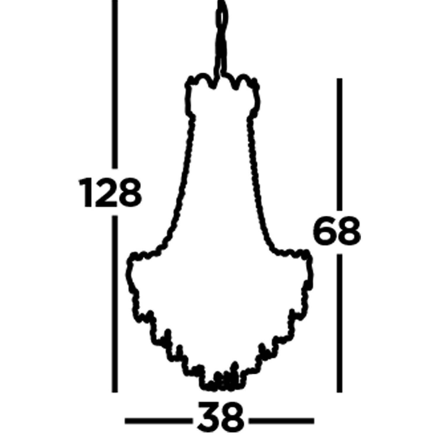 Lampadario Classico Louis Phillipe Acciaio Cromo Vetro 6 Luci E14 1611-6CC