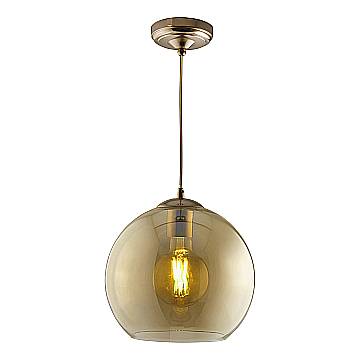 Sospensione Contemporanea Balls Acciaio Adjustable Vetro Ambra 1 Luce E27 D30Cm Sospensione Contemporanea Balls Acciaio Adjustable Vetro Ambra 1 Luce E27 D30Cm
