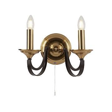 Applique Contemporanea Campanile Acciaio Bronzo Marrone 2 Luci E14 Applique Contemporanea Campanile Acciaio Bronzo Marrone 2 Luci E14
