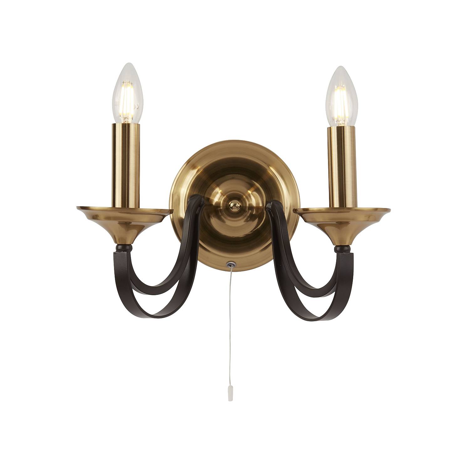 Applique Contemporanea Campanile Acciaio Bronzo Marrone 2 Luci E14 1842-2BZ