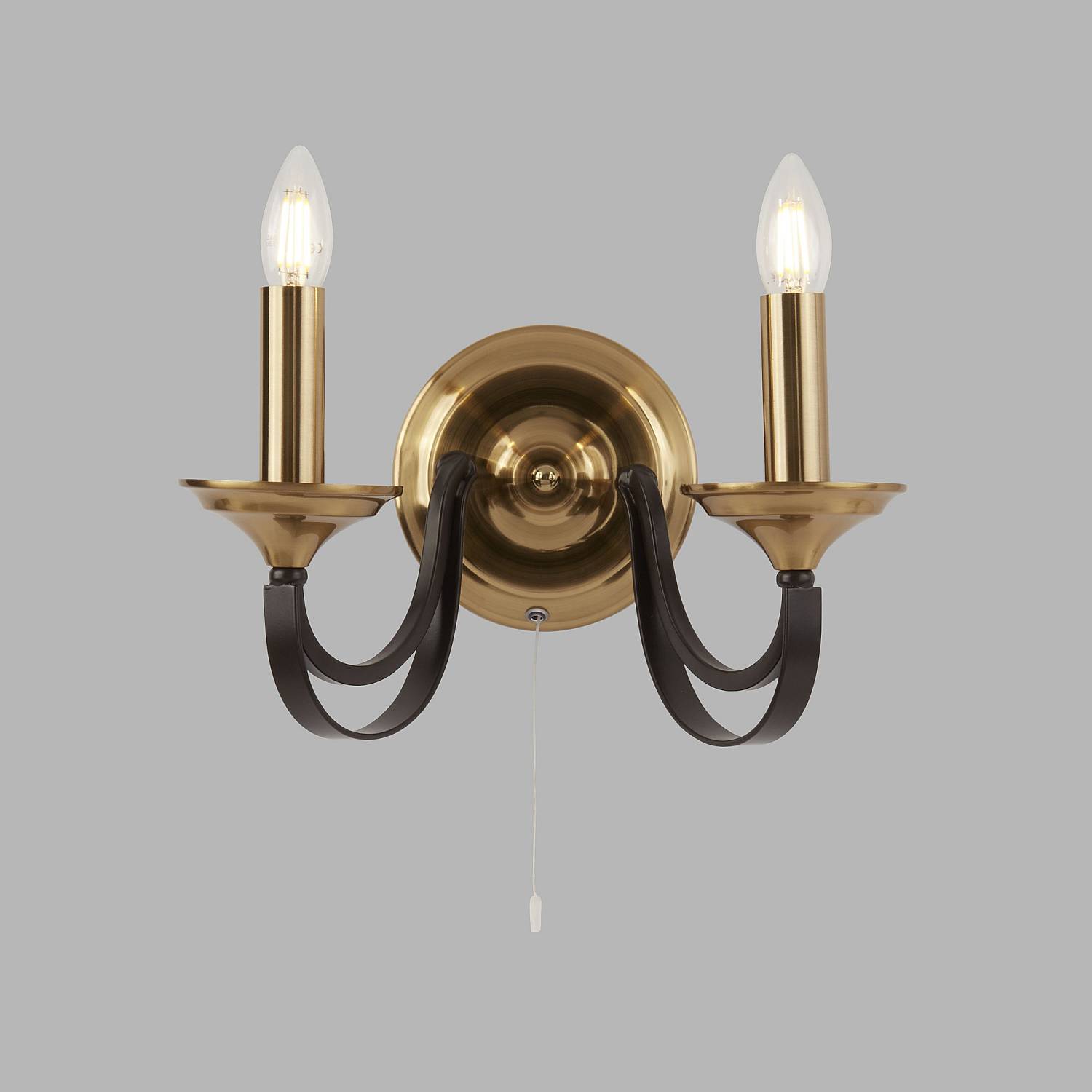 Applique Contemporanea Campanile Acciaio Bronzo Marrone 2 Luci E14 1842-2BZ