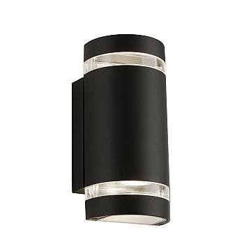 Applique Sheffield Alluminio Nero Policarbonato Trasparente 2 Luci Gu10 Applique Sheffield Alluminio Nero Policarbonato Trasparente 2 Luci Gu10