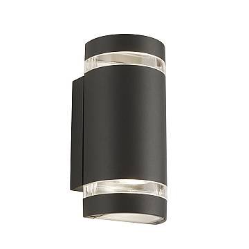 Applique Sheffield Alluminio Grigio Policarbonato Trasparente 2 Luci Gu10 Applique Sheffield Alluminio Grigio Policarbonato Trasparente 2 Luci Gu10