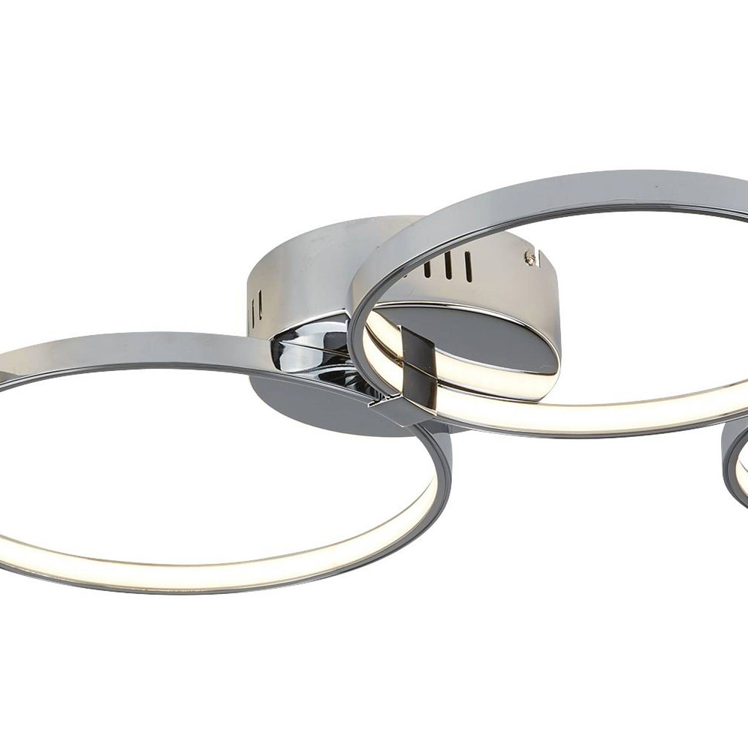 Plafoniera Moderno Solexa Acciaio Cromo Policarbonato Bianco Led 34,74W 3000K 2004-4CC