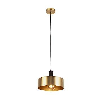 Sospensione Contemporanea Knox Acciaio Nero Oro 1 Luce E27 Sospensione Contemporanea Knox Acciaio Nero Oro 1 Luce E27