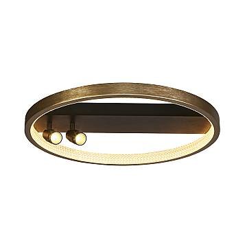 Plafoniera Moderno Adornare Acciaio Nero Policarbonato Oro Led 37,8W 2700K Plafoniera Moderno Adornare Acciaio Nero Policarbonato Oro Led 37,8W 2700K