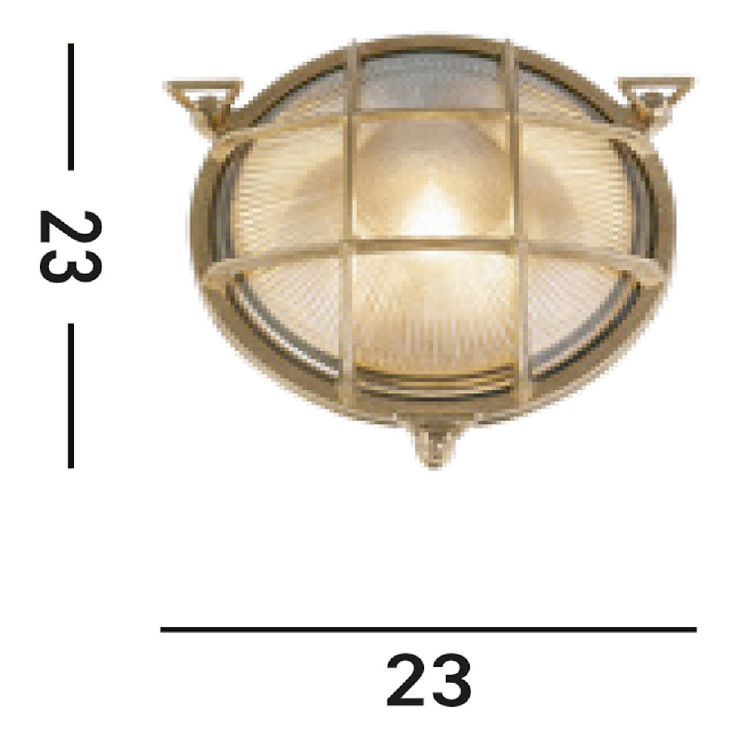Applique Da Esterno Industrial-Nordico Paratia Ottone 1 Luce E27 20361PB
