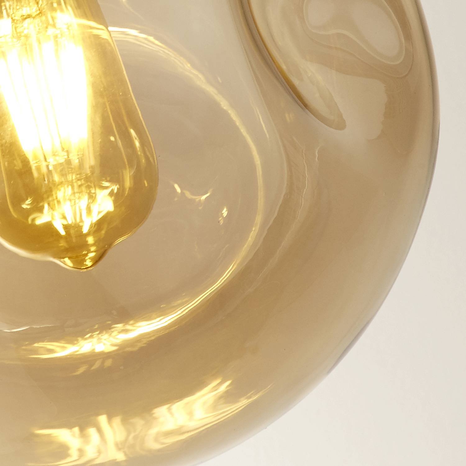 Lampadario Contemporaneo Punch Acciaio Nero Vetro 4 Luci E27 22123-4BK