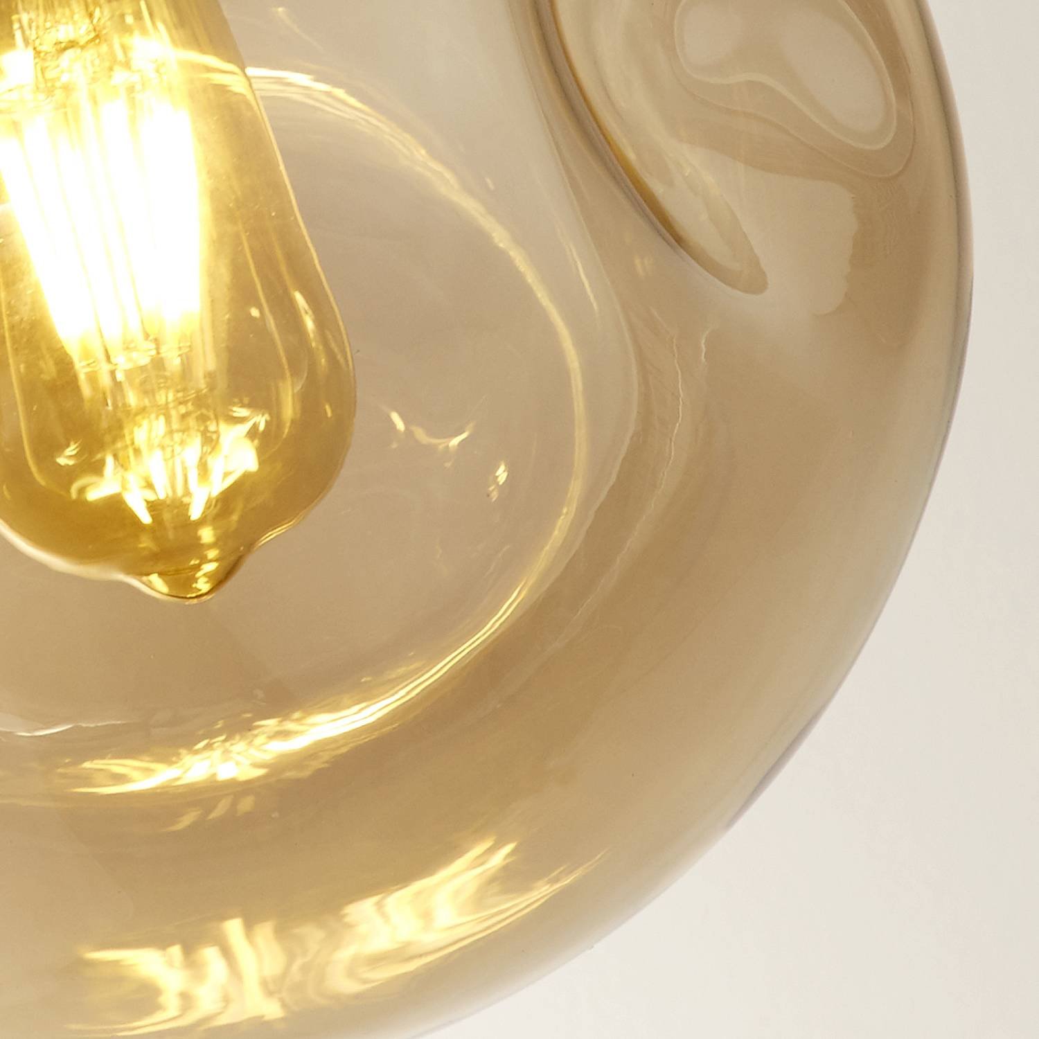 Lampadario Contemporaneo Punch Acciaio Nero Vetro 4 Luci E27 22123-4BK