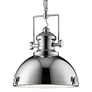 Sospensione Contemporanea Louisiana Acciaio Cromo Policarbonato 1 Luce E27 Sospensione Contemporanea Louisiana Acciaio Cromo Policarbonato 1 Luce E27