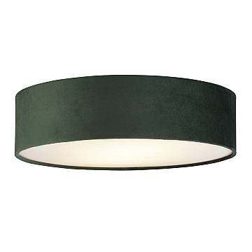 Plafoniera Contemporanea Tamburo Acciaio Verde, Bianco E Gelo Tessuto 2 Luci E27 Plafoniera Contemporanea Tamburo Acciaio Verde, Bianco E Gelo Tessuto 2 Luci E27