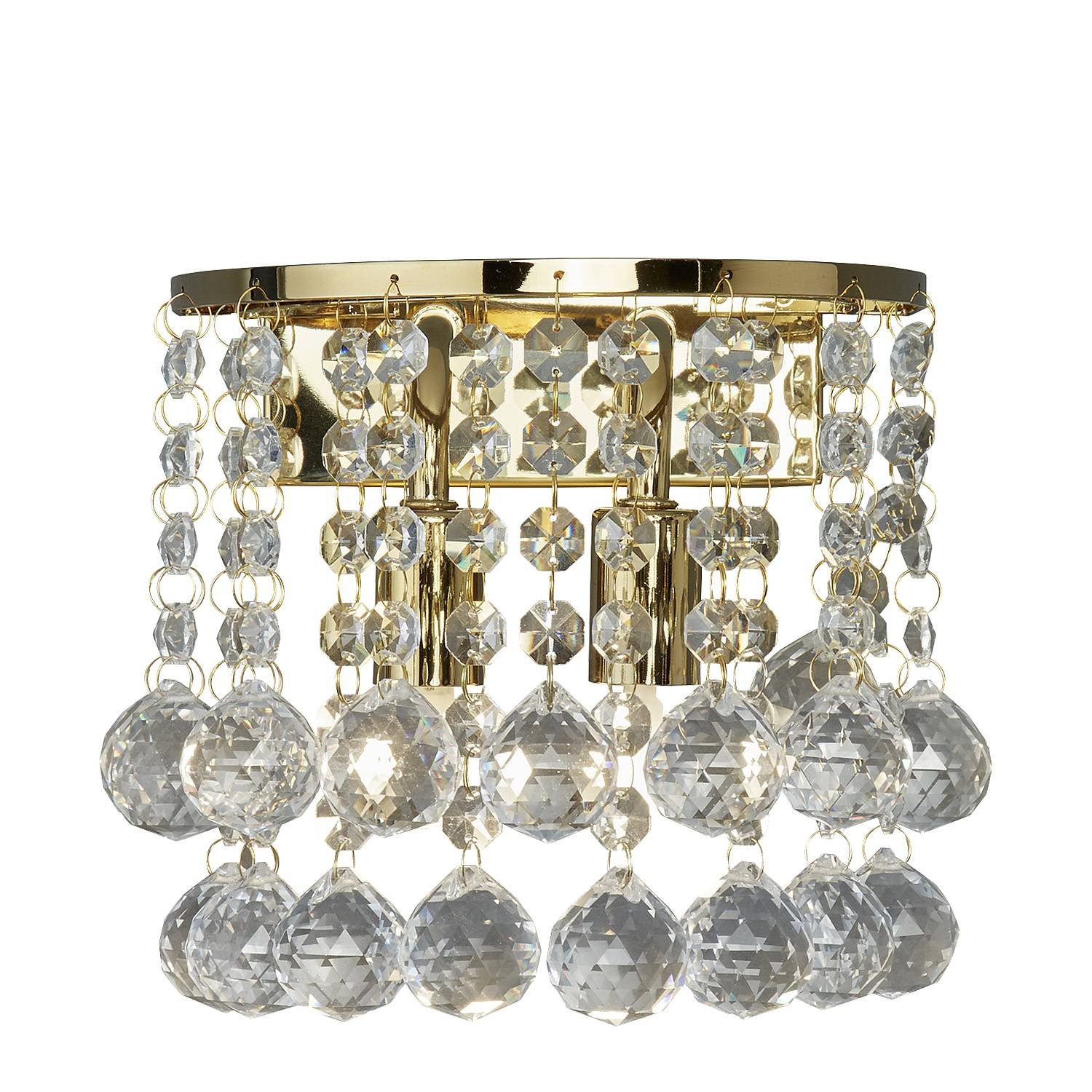 Applique Classica Hanna Acciaio Oro Vetro 2 Luci G9 2402-2GO