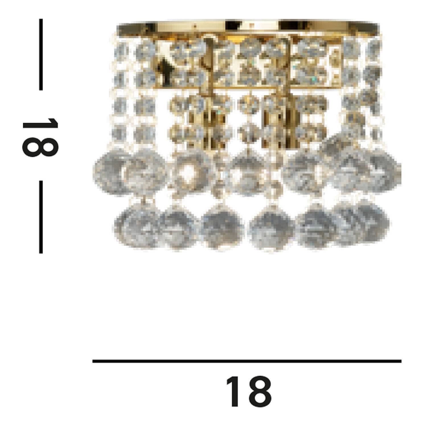 Applique Classica Hanna Acciaio Oro Vetro 2 Luci G9 2402-2GO