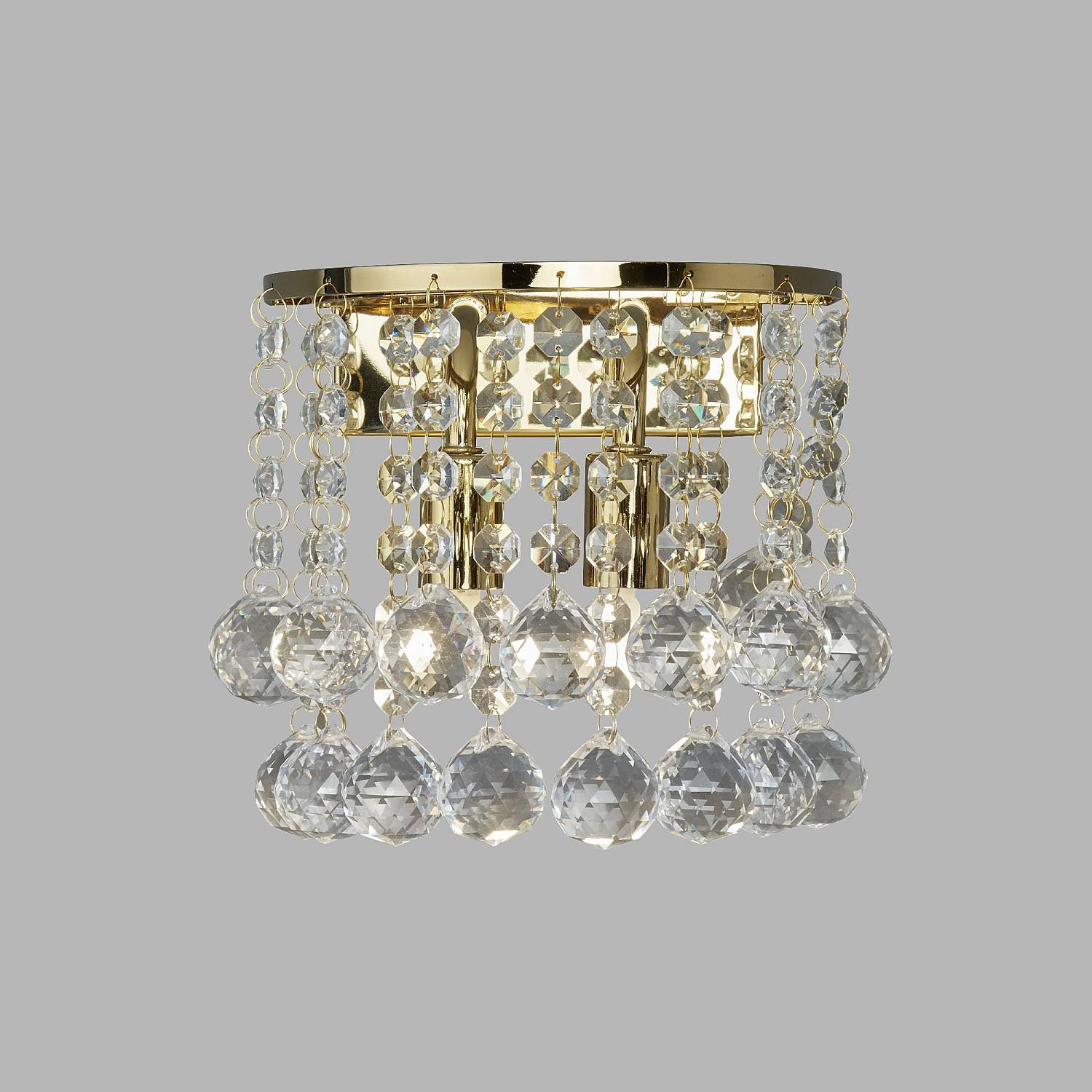 Applique Classica Hanna Acciaio Oro Vetro 2 Luci G9 2402-2GO