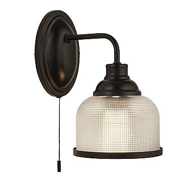 Applique Contemporanea Highworth Acciaio Nero Trasparente 1 Luce E27 Applique Contemporanea Highworth Acciaio Nero Trasparente 1 Luce E27