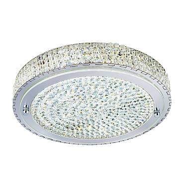 Plafoniera Contemporanea Florida Acciaio Cromo Vetro Grigio Led 22,8W 4000K Plafoniera Contemporanea Florida Acciaio Cromo Vetro Grigio Led 22,8W 4000K