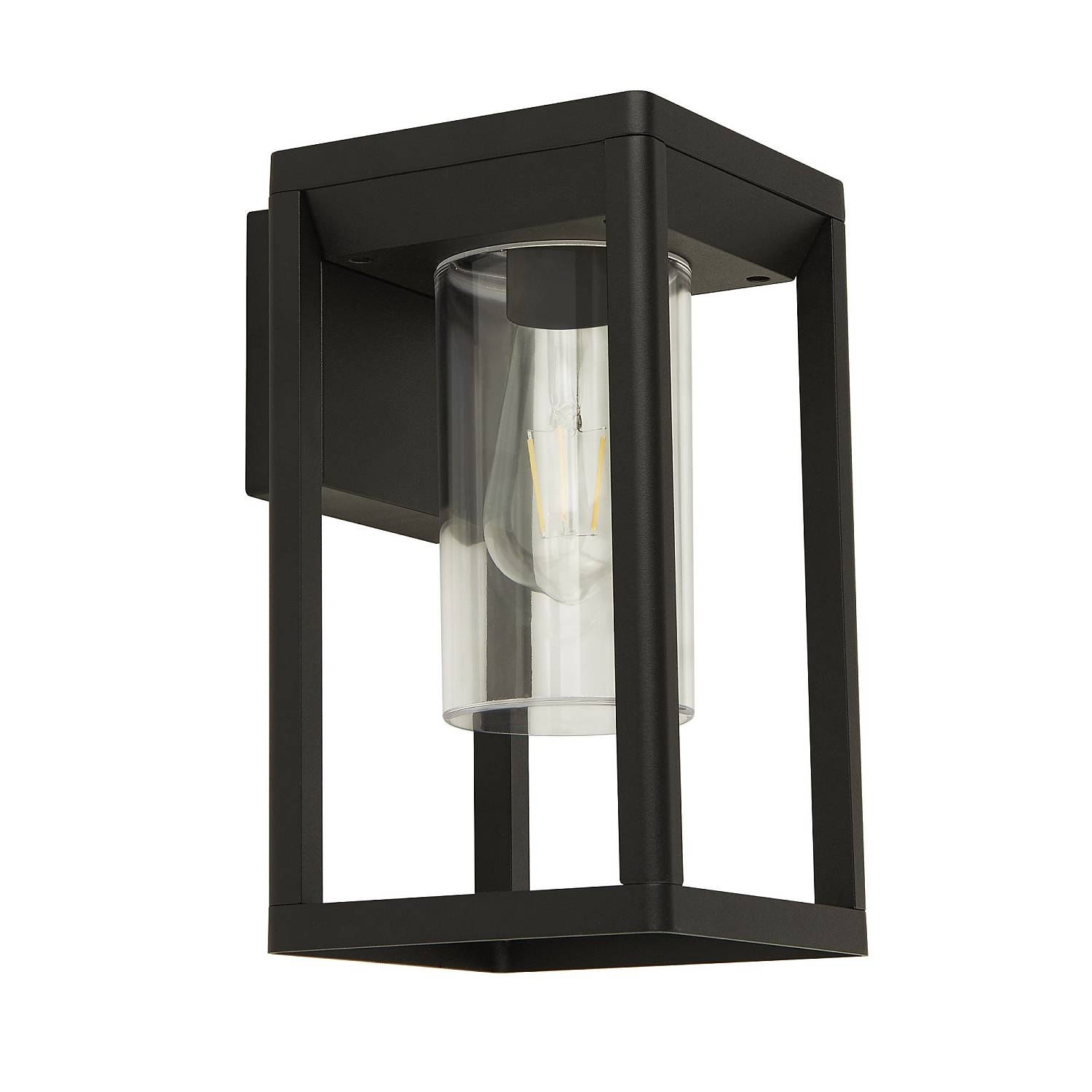 Applique Contemporanea Atlanta Alluminio Nero Policarbonato 1 Luce E27 28731BK