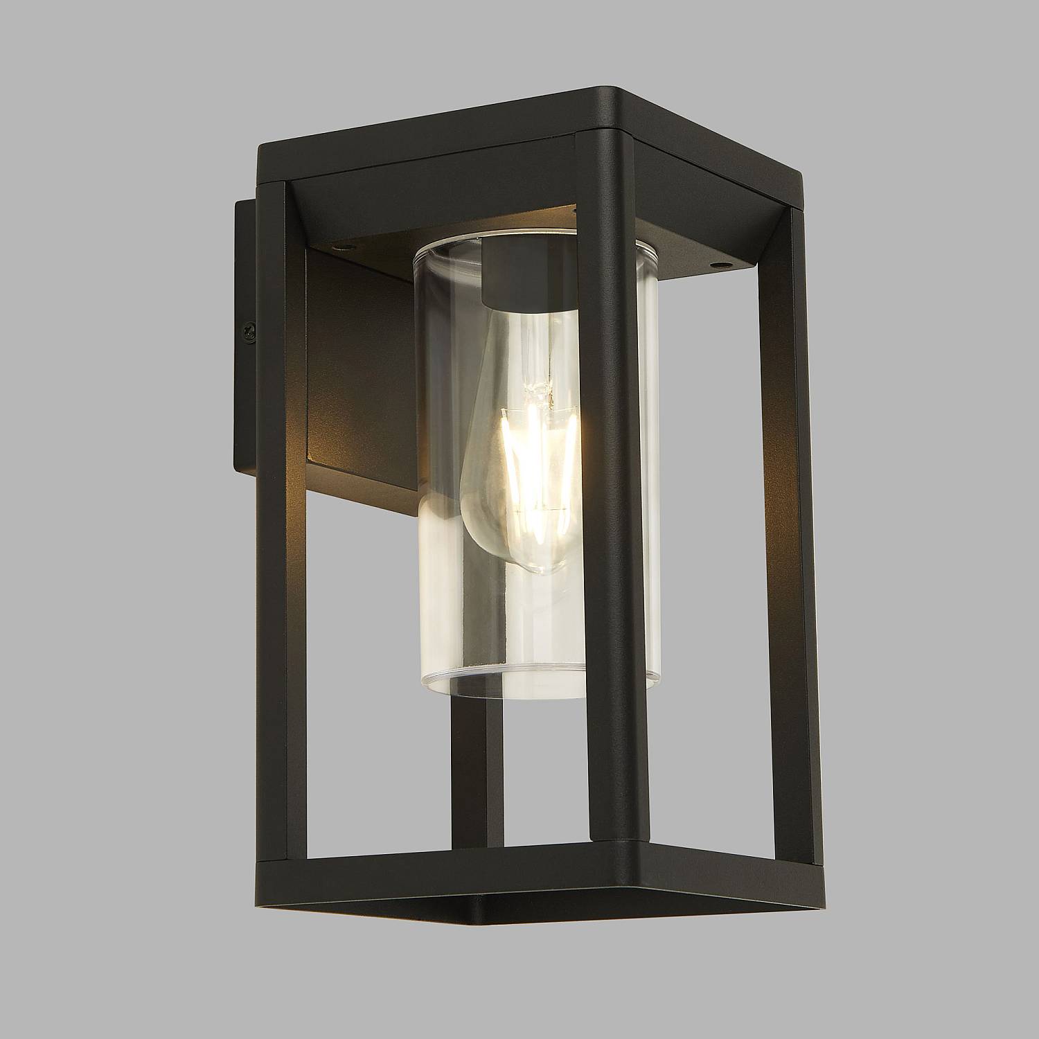 Applique Contemporanea Atlanta Alluminio Nero Policarbonato 1 Luce E27 28731BK