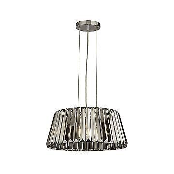 Lampadario Contemporaneo Tiara Acciaio Cromo Cristallo Fumè 5 Luci E14 Lampadario Contemporaneo Tiara Acciaio Cromo Cristallo Fumè 5 Luci E14