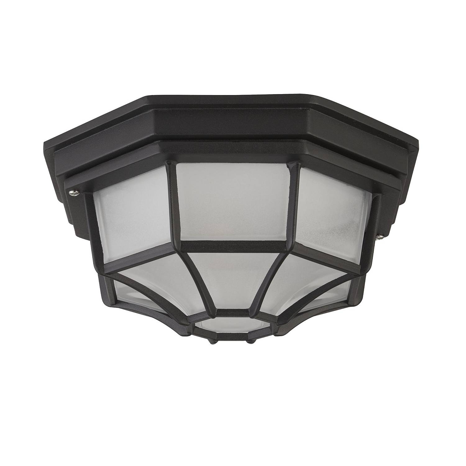 Applique Da Esterno Vintage - Decò Vermont Alluminio Nero Vetro 1 Luce E27 2942BK