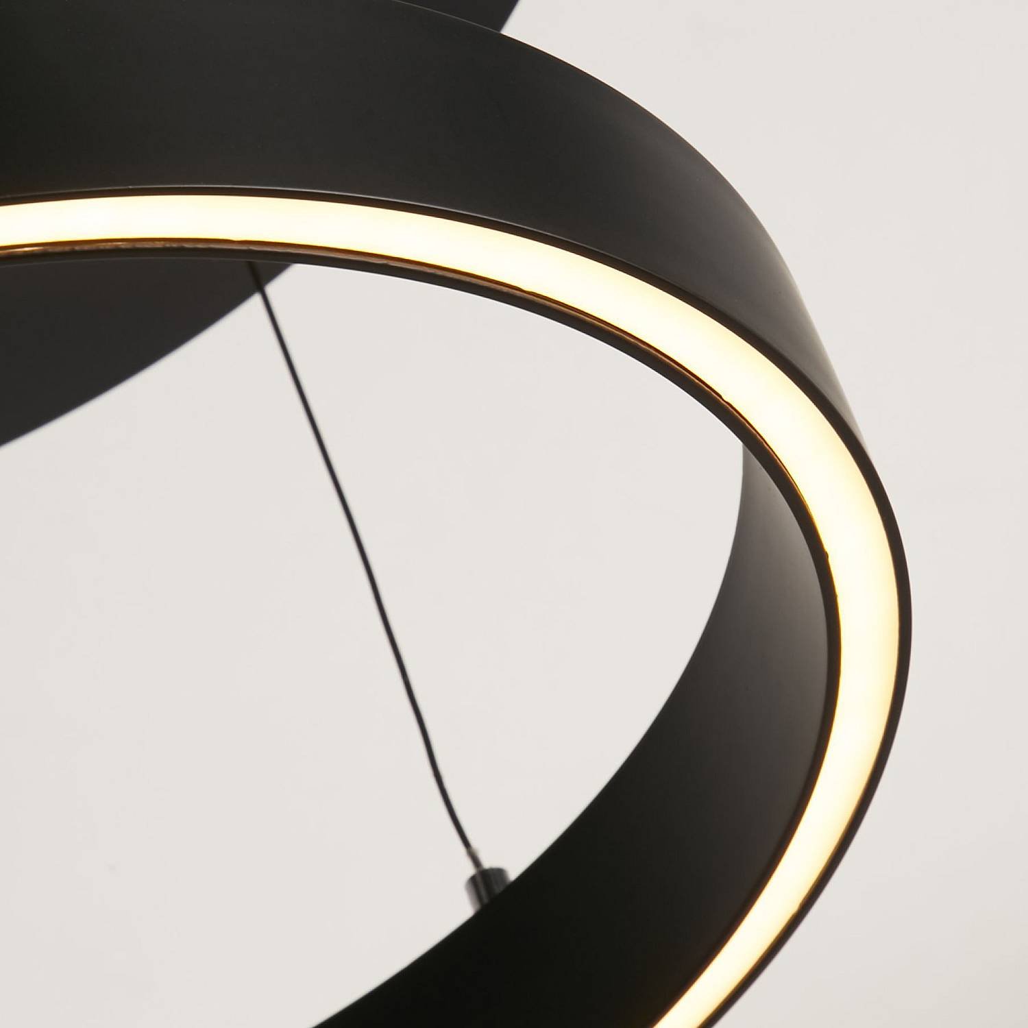 Lampadario Moderno Layla Acciaio Nero Alluminio Led 28,65W 2700-3000-4000K 30410BK