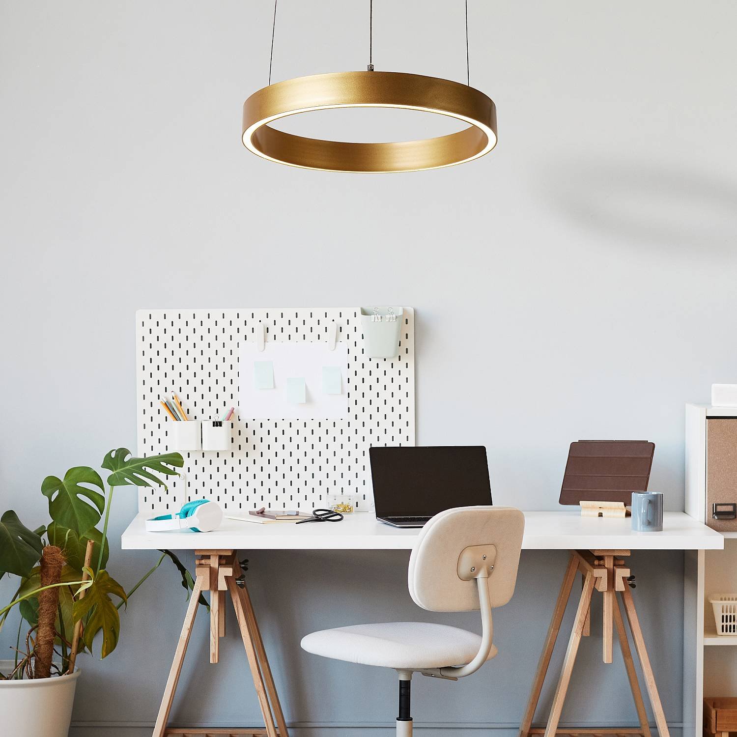 Lampadario Moderno Layla Acciaio Oro Alluminio Led 28,65W 2700-3000-4000K 30410GO