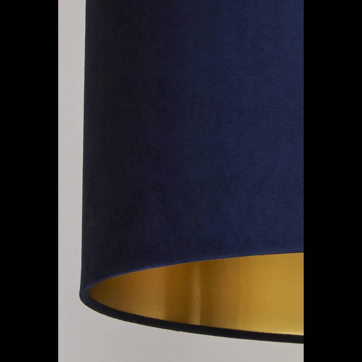Paralume Contemporaneo Velluto Tessuto Blu Oro 31040AZ