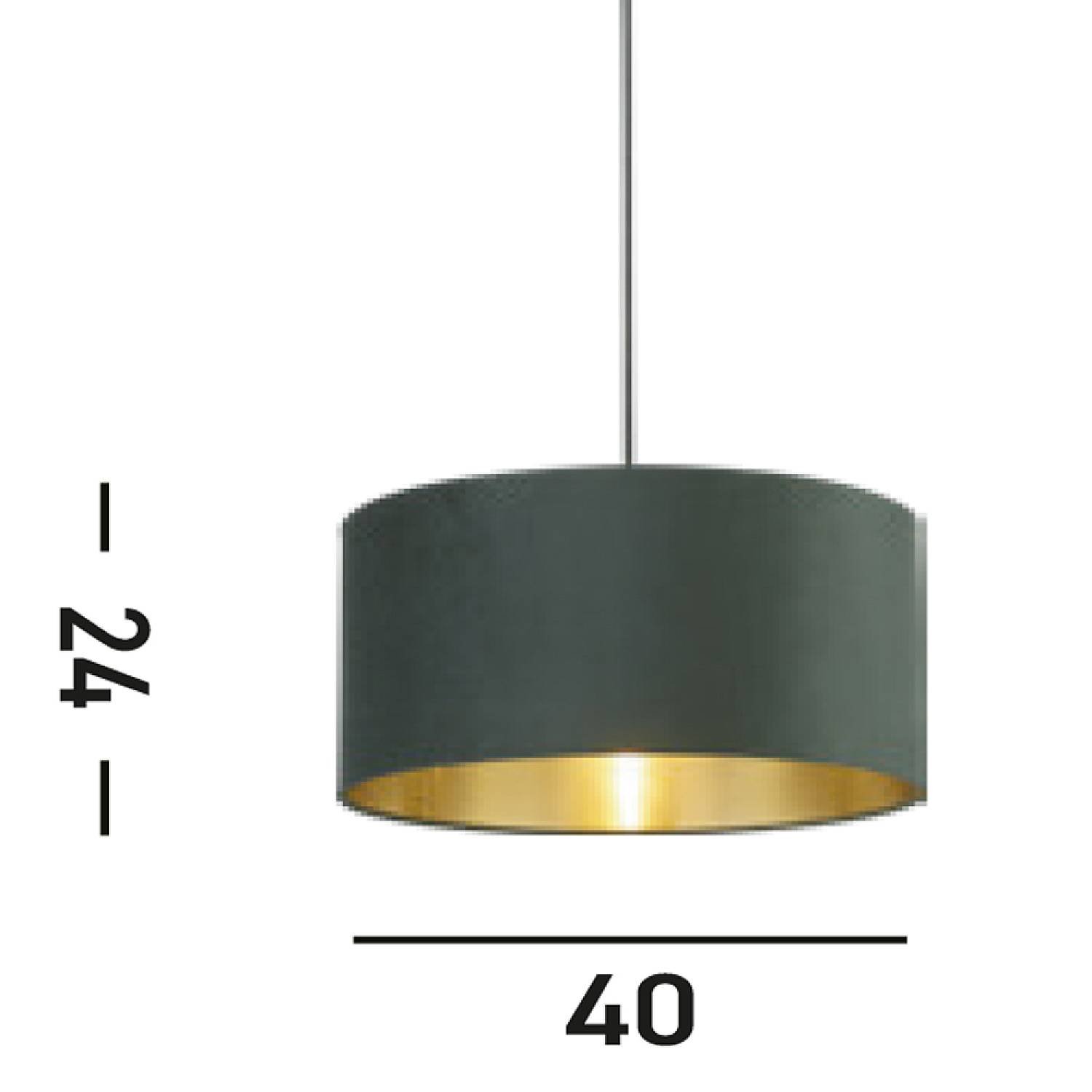 Paralume Contemporaneo Velluto Tessuto Verde 31040GR