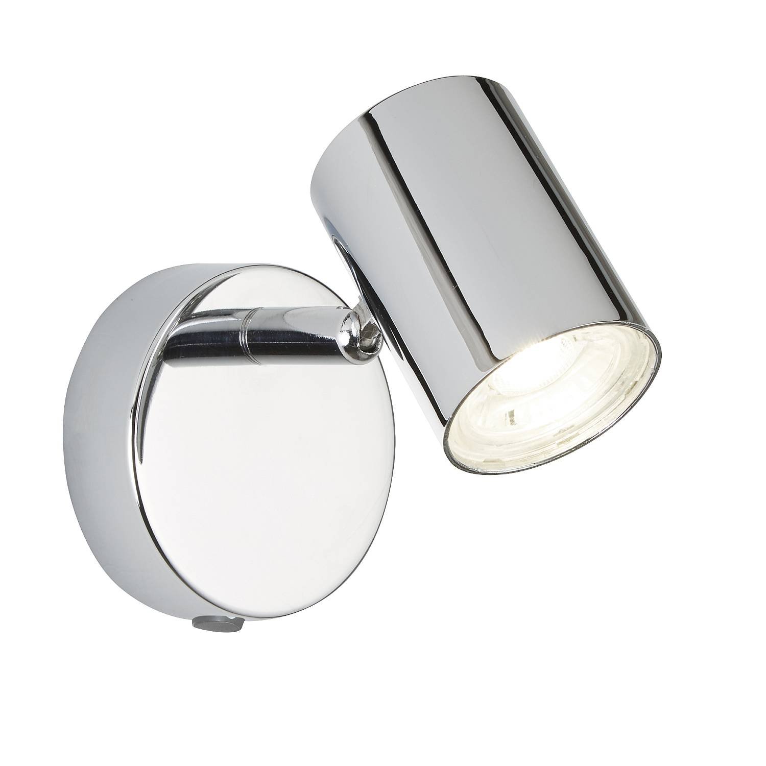 Plafoniera Contemporanea Rollo Acciaio Cromo Vetro Trasparente Led 4,3W 3000K 3171CC