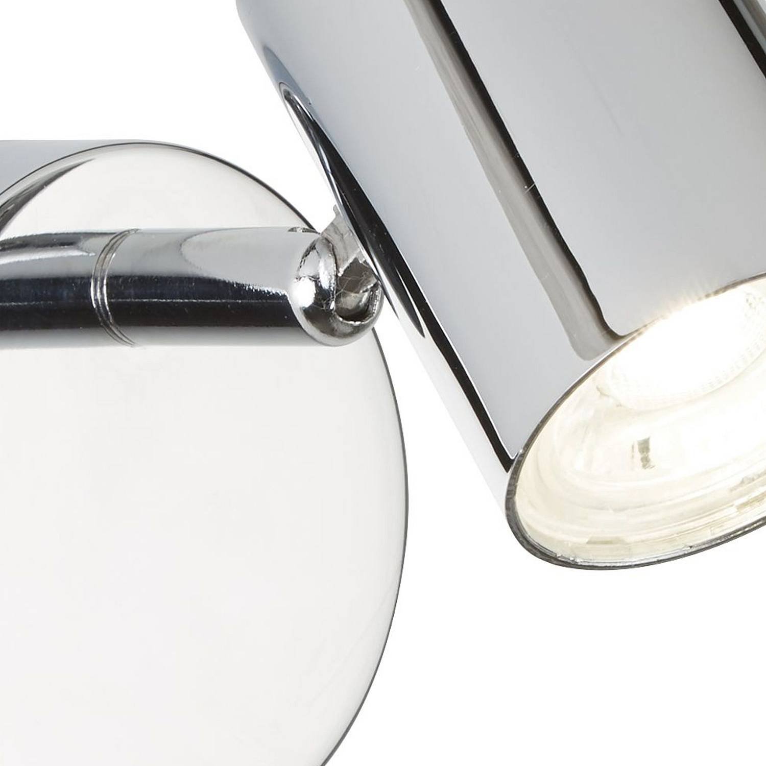 Plafoniera Contemporanea Rollo Acciaio Cromo Vetro Trasparente Led 4,3W 3000K 3171CC