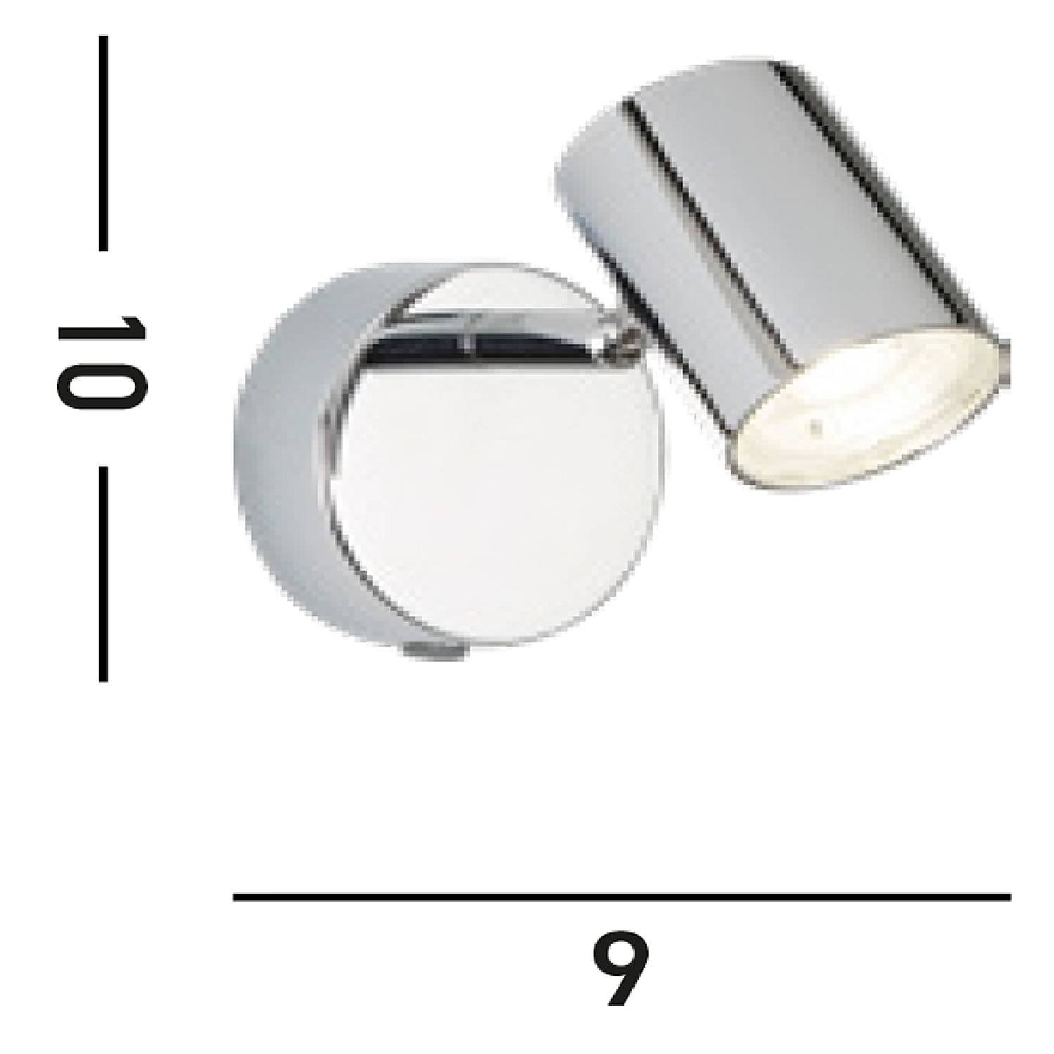 Plafoniera Contemporanea Rollo Acciaio Cromo Vetro Trasparente Led 4,3W 3000K 3171CC