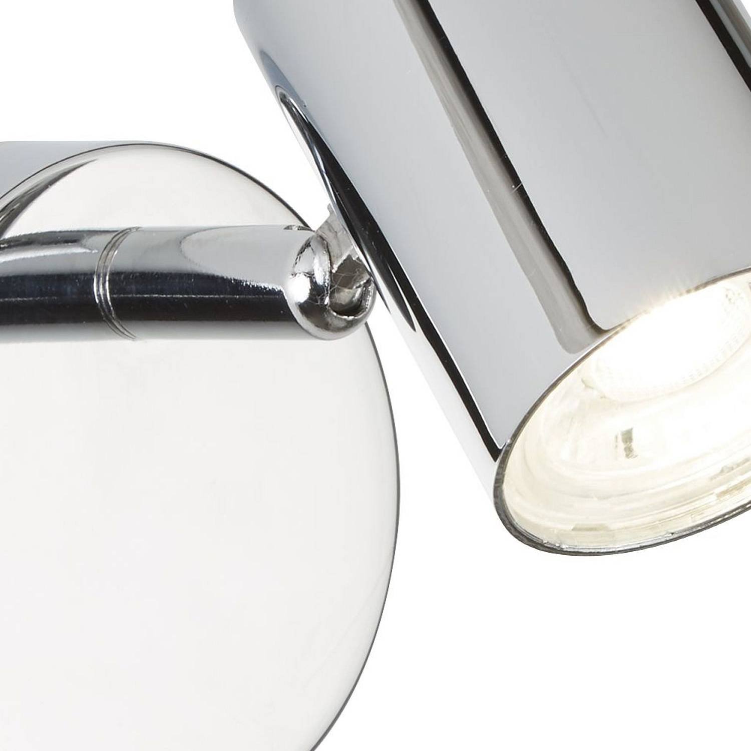 Plafoniera Contemporanea Rollo Acciaio Cromo Vetro Trasparente Led 4,3W 3000K 3171CC
