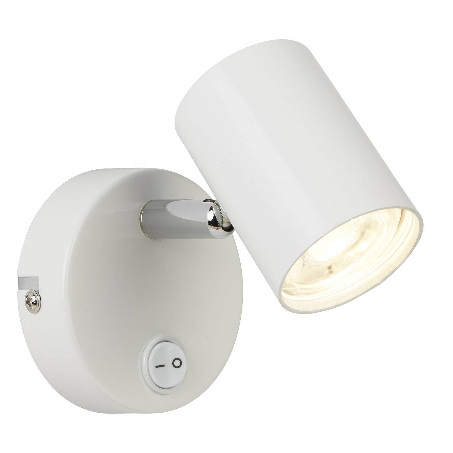 Plafoniera Contemporanea Rollo Acciaio Bianco Vetro Cromo Led 4W 3000K 3171WH