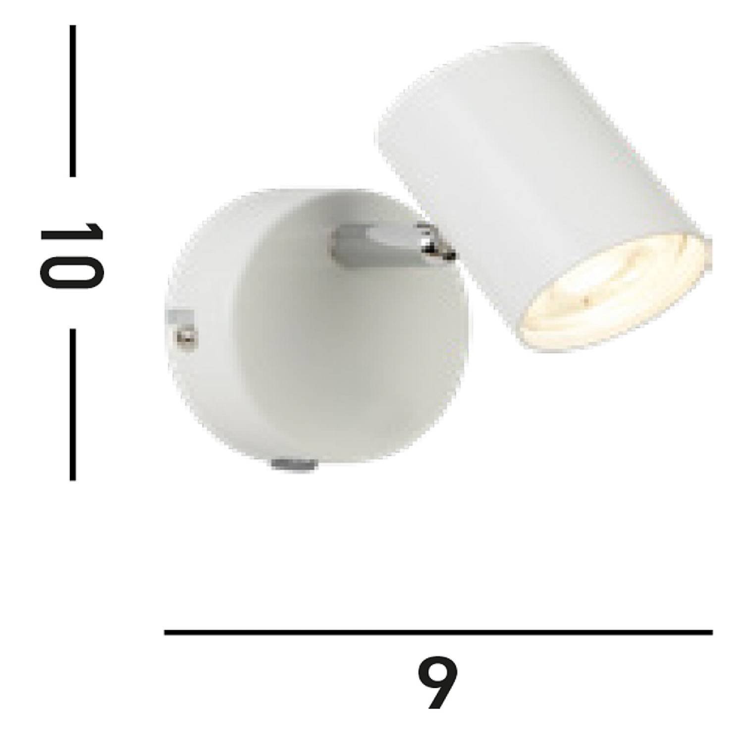 Plafoniera Contemporanea Rollo Acciaio Bianco Vetro Cromo Led 4W 3000K 3171WH