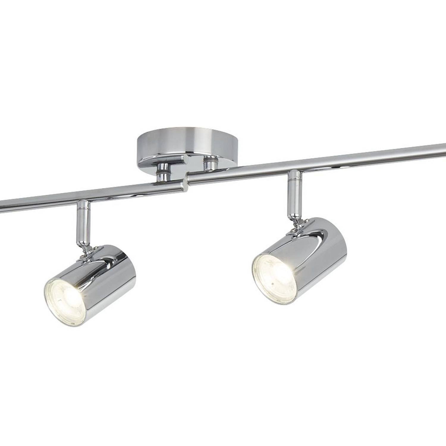 Plafoniera Contemporanea Rollo Acciaio Cromo Vetro Trasparente Led 16,1W 3000K 3174CC