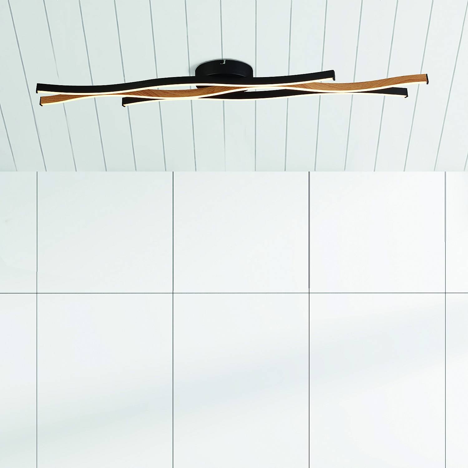 Plafoniera Moderno Fioritura Acciaio Nero Alluminio Led 38W 2300 - 3000 - 4000K 32103-1BK