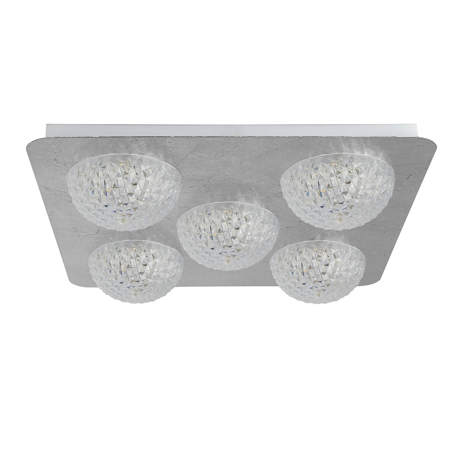 Plafoniera Celestia Acciaio Argento Policarbonato Bianco Led 6,5W 3000K 32511-5SI