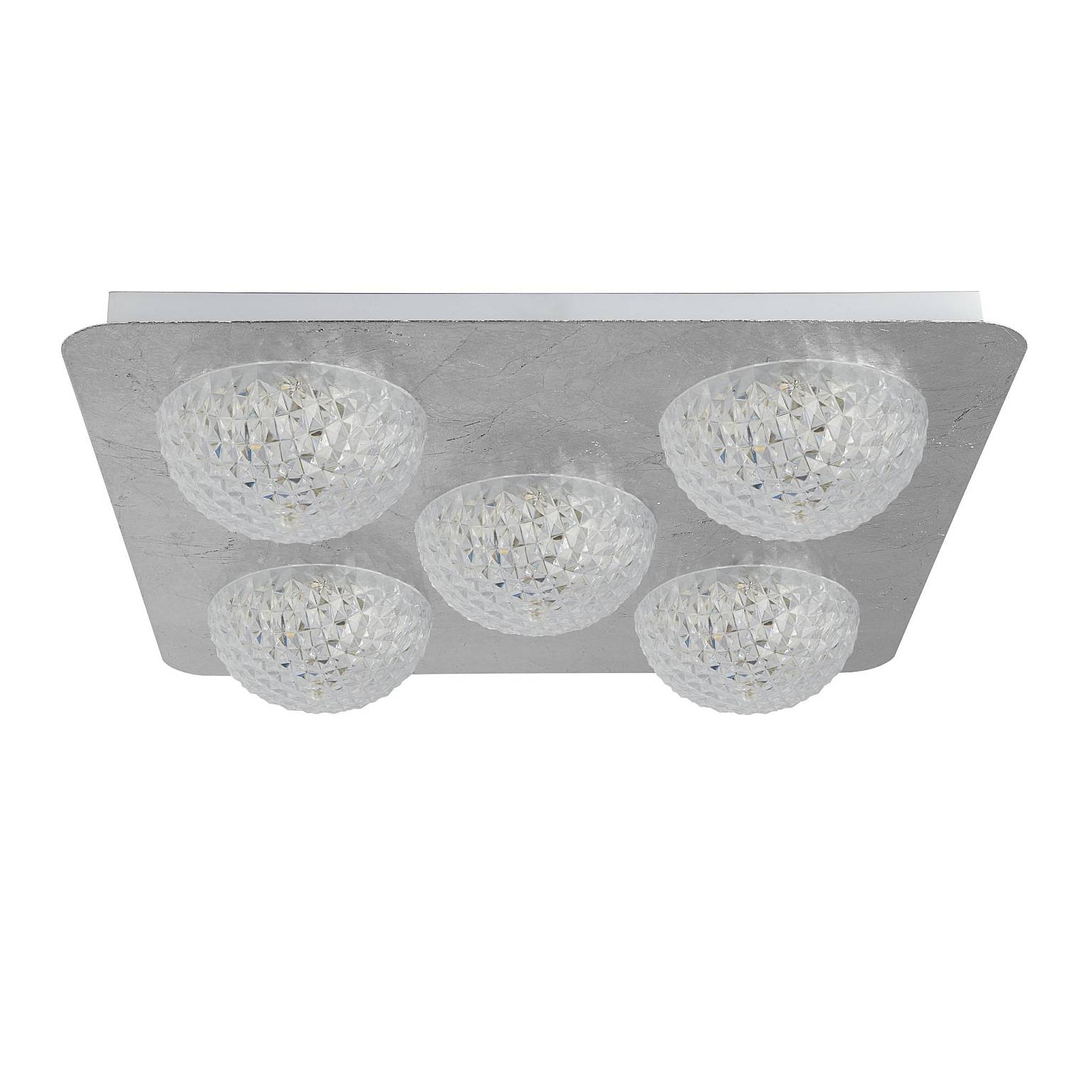 Plafoniera Celestia Acciaio Argento Policarbonato Bianco Led 6,5W 3000K 32511-5SI
