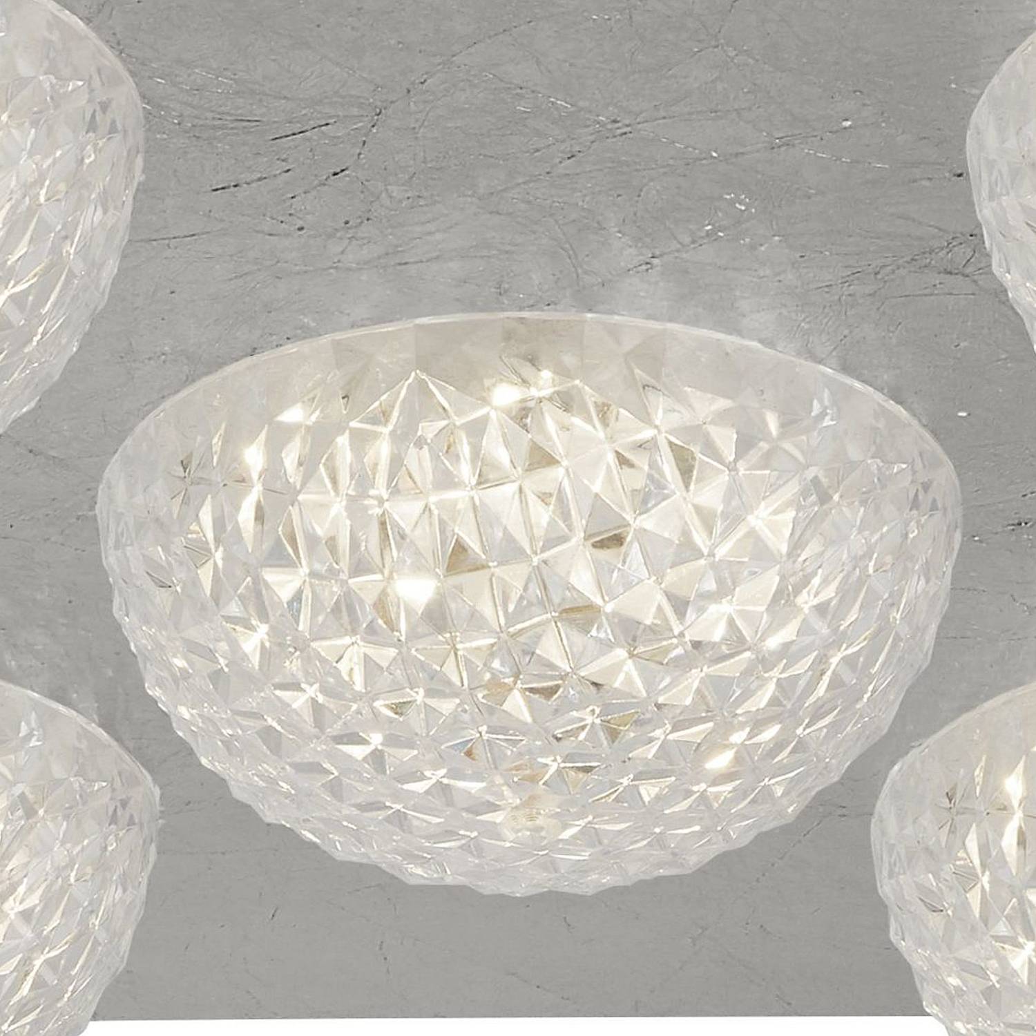 Plafoniera Celestia Acciaio Argento Policarbonato Bianco Led 6,5W 3000K 32511-5SI