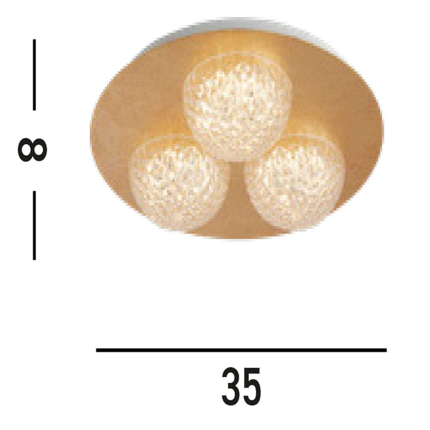 Plafoniera Celestia Acciaio Argento Policarbonato Bianco Led 6,5W 3000K 32511-5SI