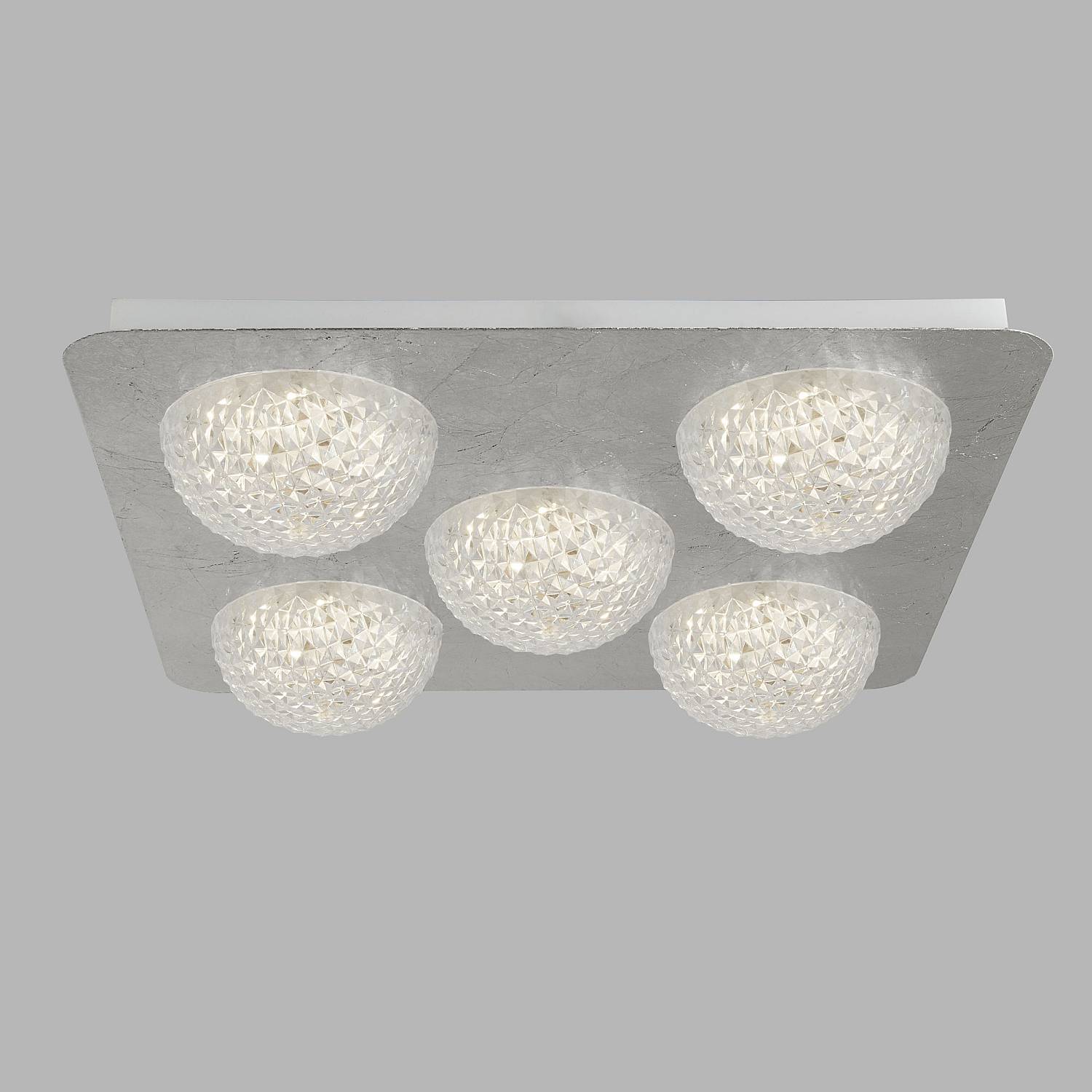 Plafoniera Celestia Acciaio Argento Policarbonato Bianco Led 6,5W 3000K 32511-5SI