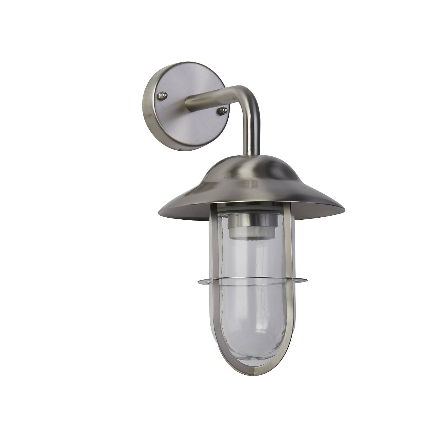 Applique Classica Toronto Gabbia Acciaio Argento Vetro Trasparente 1 Luce E27 3291SS